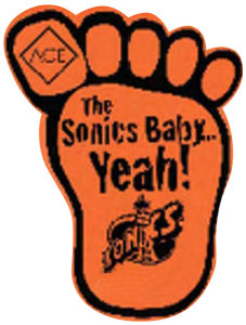 Promotional Foam Hands: 13 inch Gripper Foot Foam Hands
